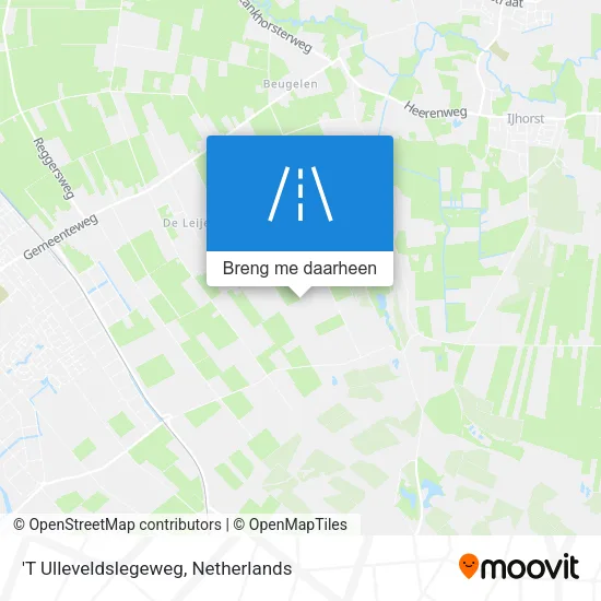 'T Ulleveldslegeweg kaart