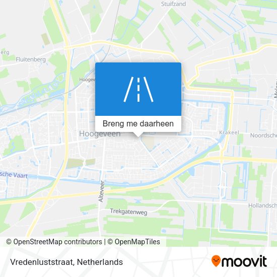 Vredenluststraat kaart