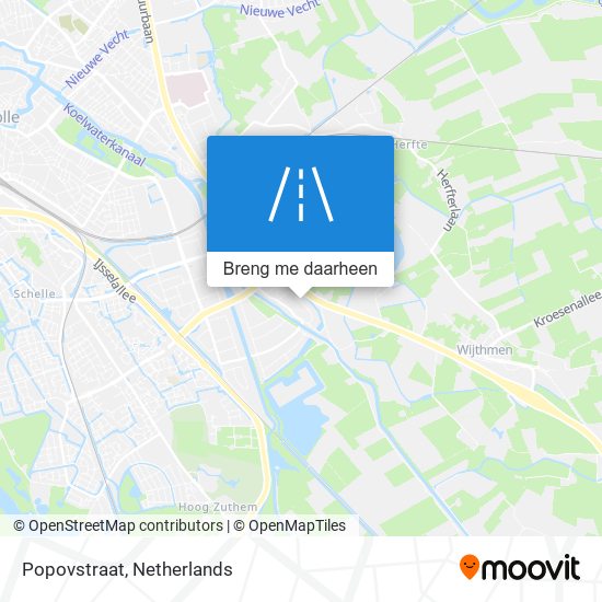 Popovstraat kaart