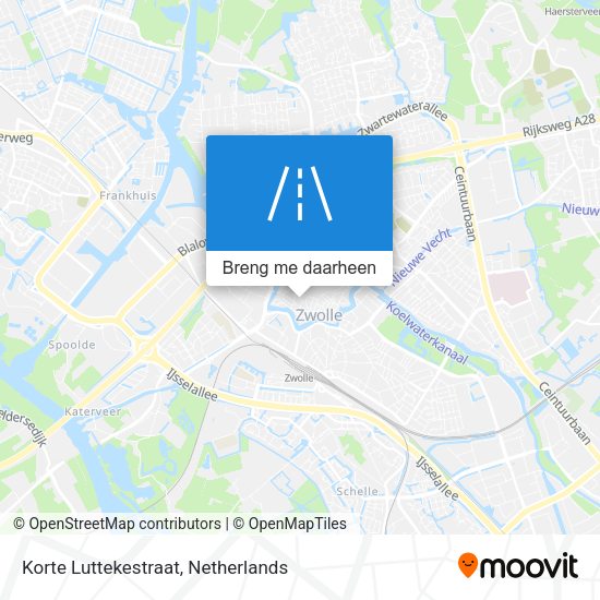 Korte Luttekestraat kaart