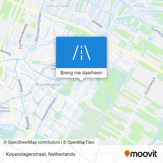 Koperslagerstraat kaart