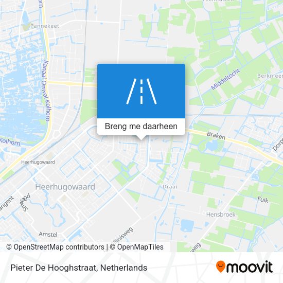 Pieter De Hooghstraat kaart