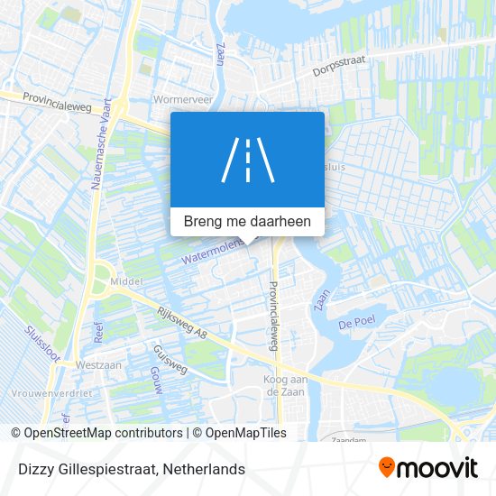 Dizzy Gillespiestraat kaart
