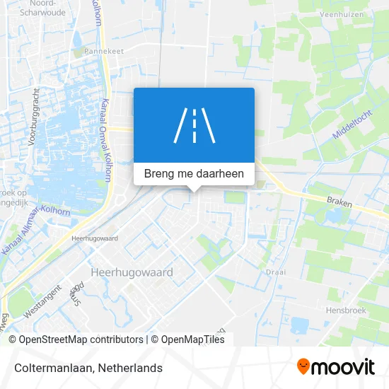 Coltermanlaan kaart