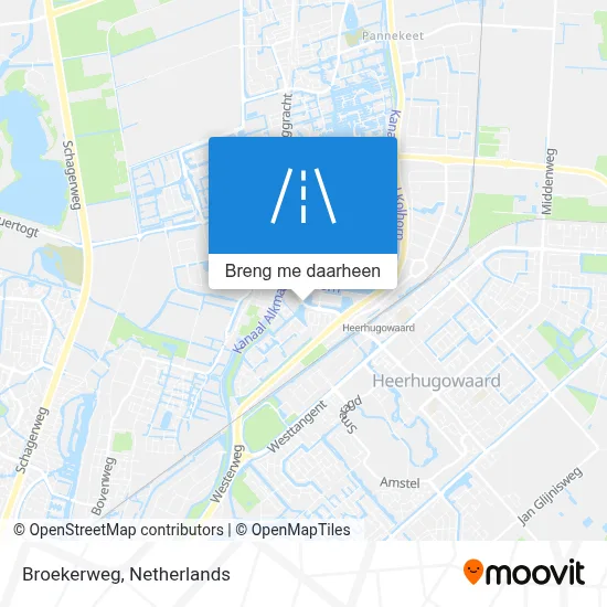 Broekerweg kaart