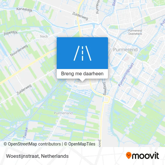 Woestijnstraat kaart