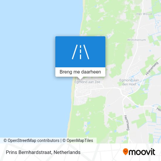 Prins Bernhardstraat kaart