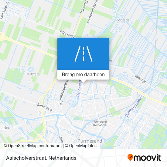 Aalscholverstraat kaart