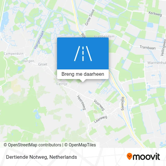 Dertiende Notweg kaart