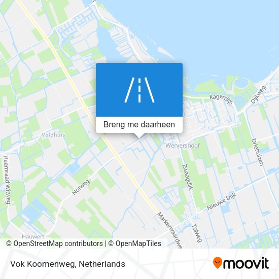 Vok Koomenweg kaart