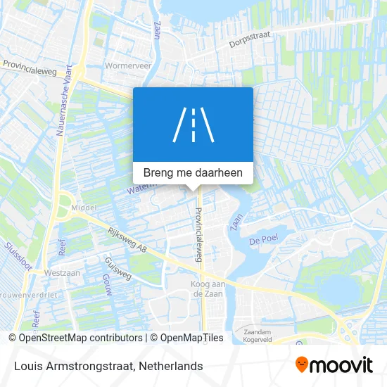 Louis Armstrongstraat kaart