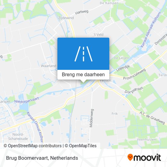 Brug Boomervaart kaart