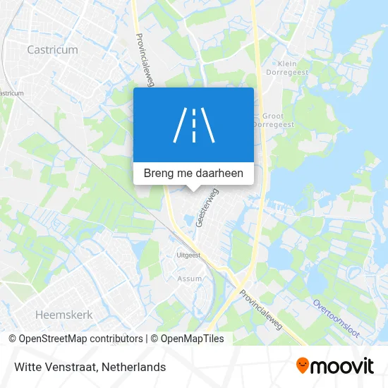 Witte Venstraat kaart