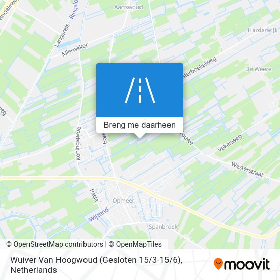 Wuiver Van Hoogwoud (Gesloten 15 / 3-15 / 6) kaart