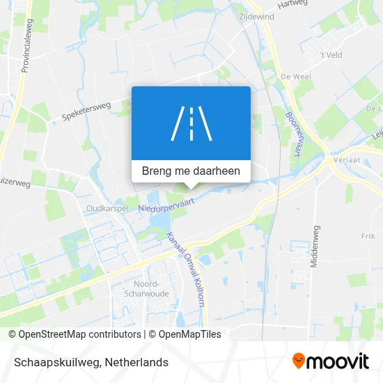 Schaapskuilweg kaart
