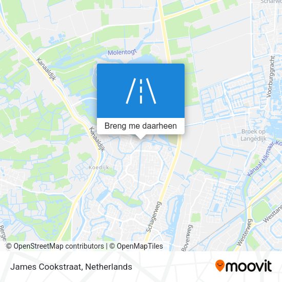 James Cookstraat kaart