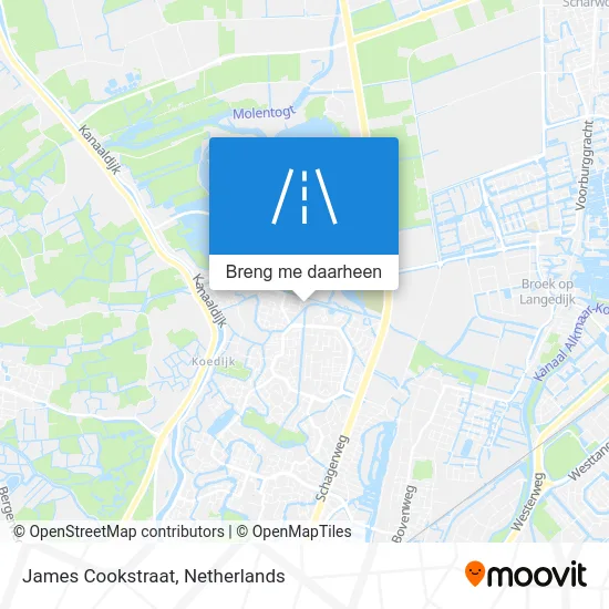 James Cookstraat kaart