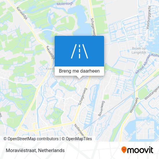 Moraviëstraat kaart