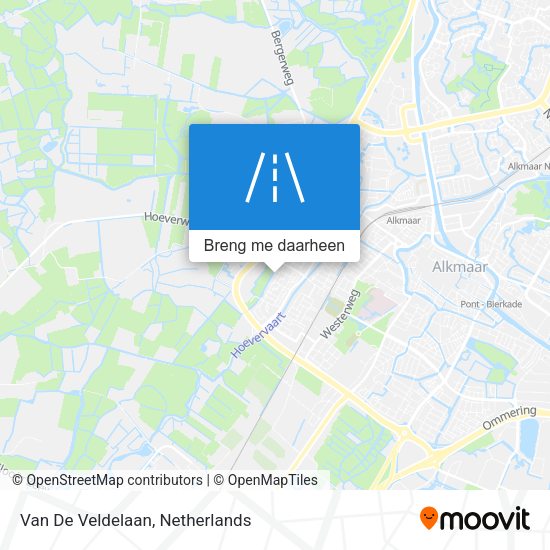 Van De Veldelaan kaart