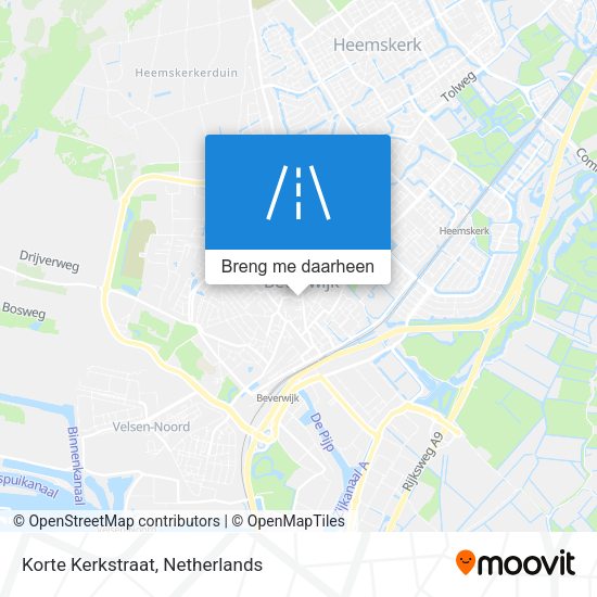 Korte Kerkstraat kaart