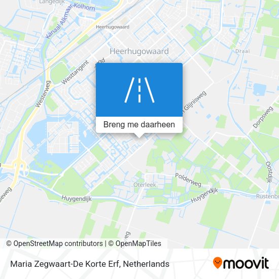 Maria Zegwaart-De Korte Erf kaart