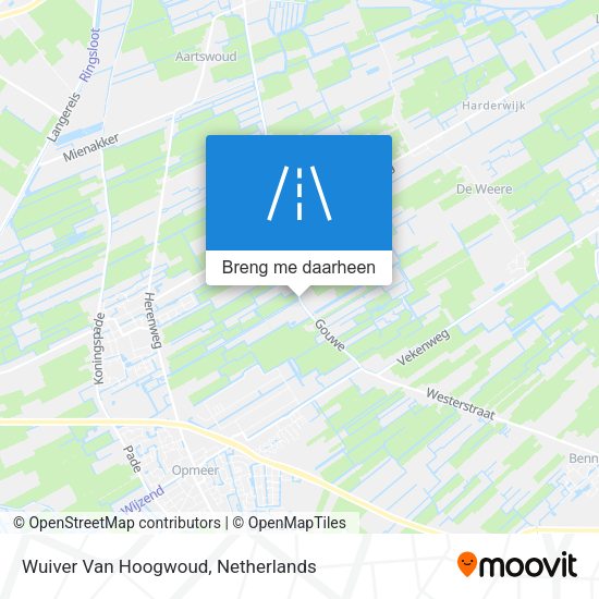 Wuiver Van Hoogwoud kaart