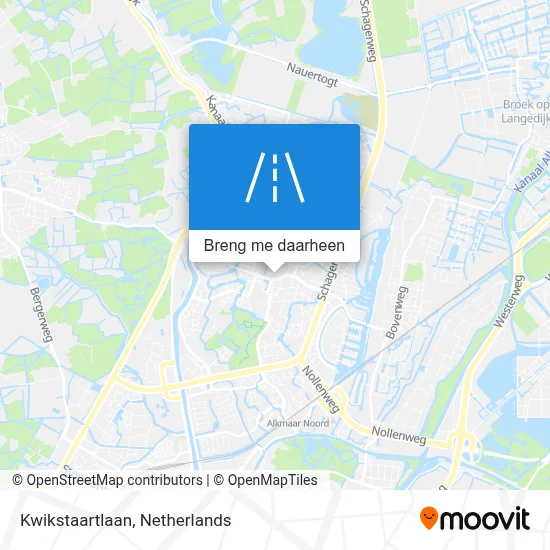 Kwikstaartlaan kaart