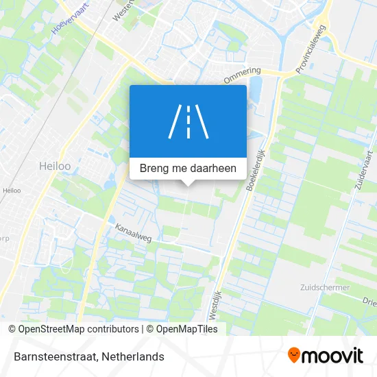 Barnsteenstraat kaart