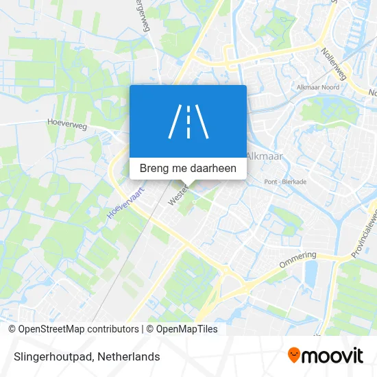 Slingerhoutpad kaart