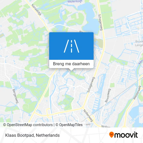 Klaas Bootpad kaart