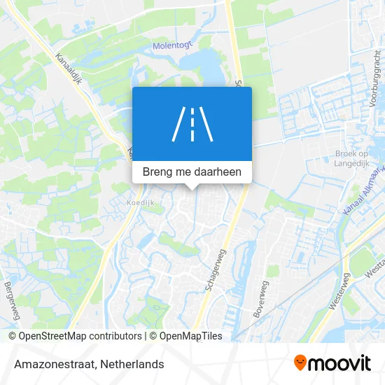 Amazonestraat kaart