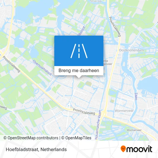 Hoefbladstraat kaart