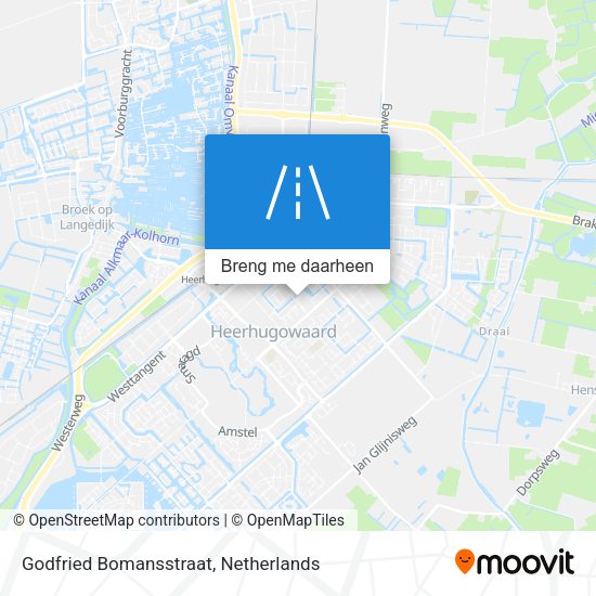 Godfried Bomansstraat kaart