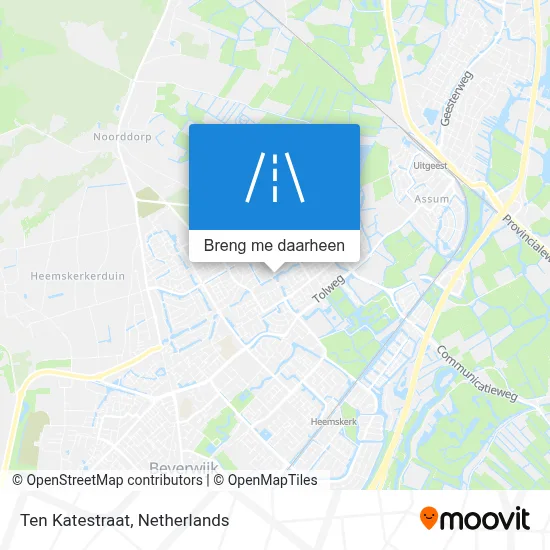 Ten Katestraat kaart