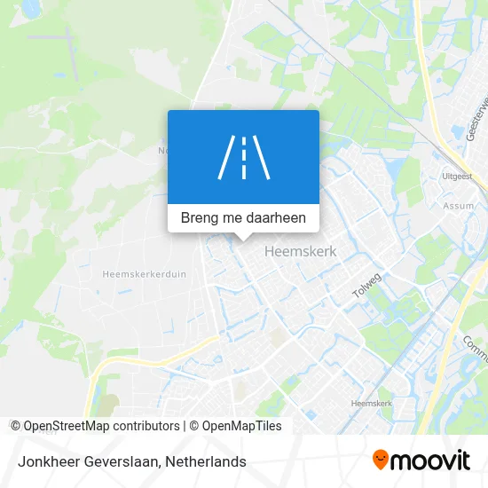 Jonkheer Geverslaan kaart