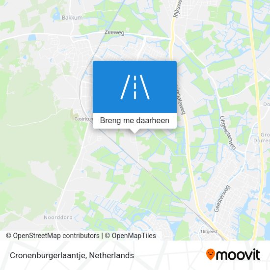 Cronenburgerlaantje kaart