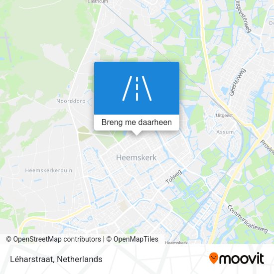 Léharstraat kaart