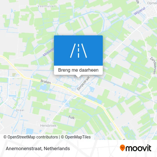 Anemonenstraat kaart