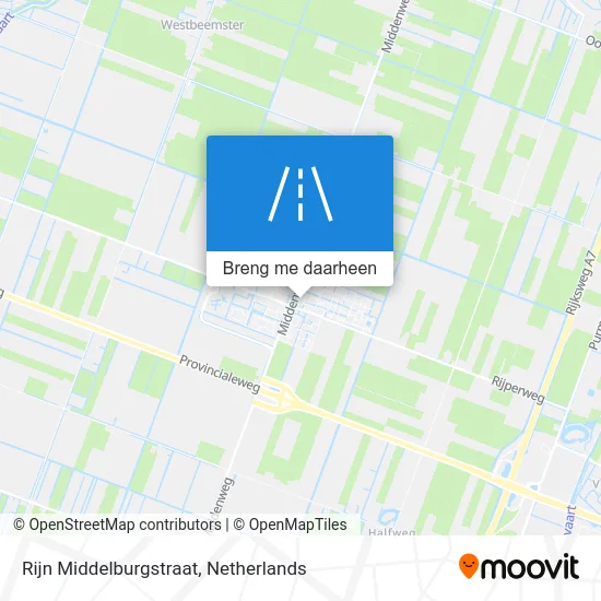 Rijn Middelburgstraat kaart