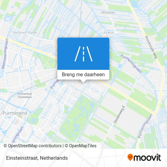 Einsteinstraat kaart