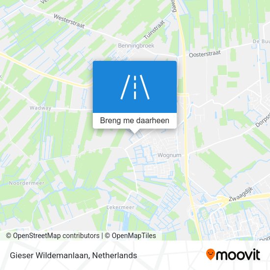 Gieser Wildemanlaan kaart