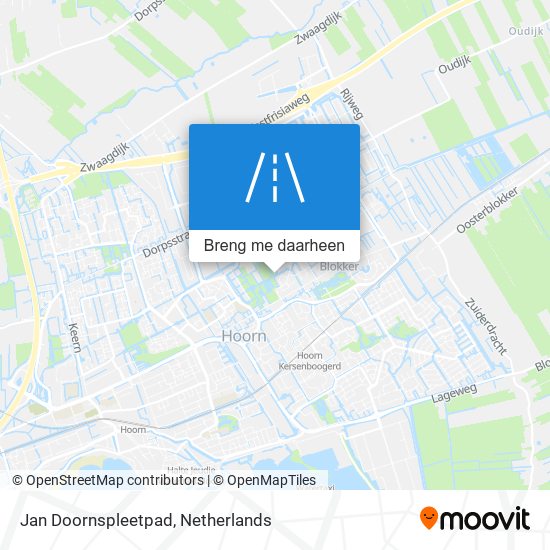 Jan Doornspleetpad kaart