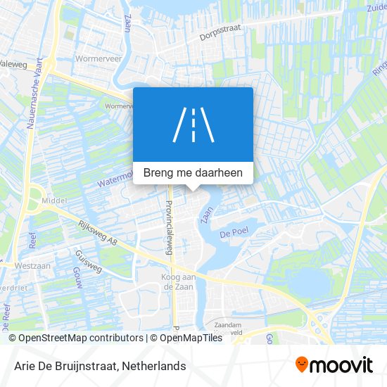 Arie De Bruijnstraat kaart