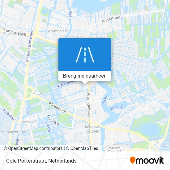 Cole Porterstraat kaart