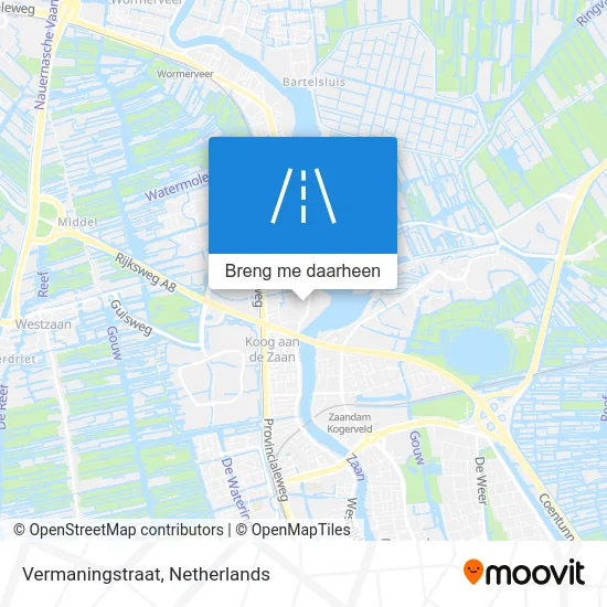 Vermaningstraat kaart