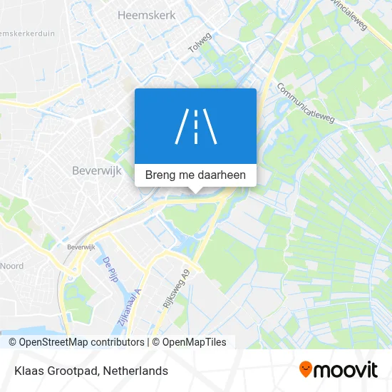 Klaas Grootpad kaart