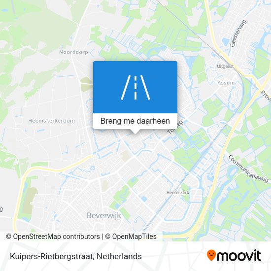 Kuipers-Rietbergstraat kaart