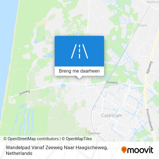 Wandelpad Vanaf Zeeweg Naar Haagscheweg kaart