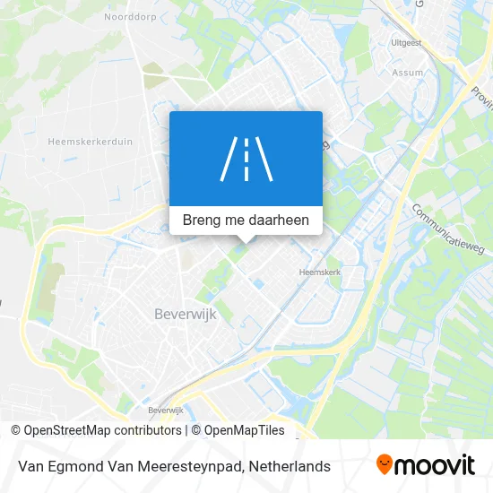 Van Egmond Van Meeresteynpad kaart