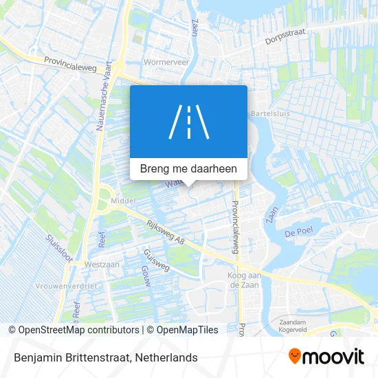 Benjamin Brittenstraat kaart